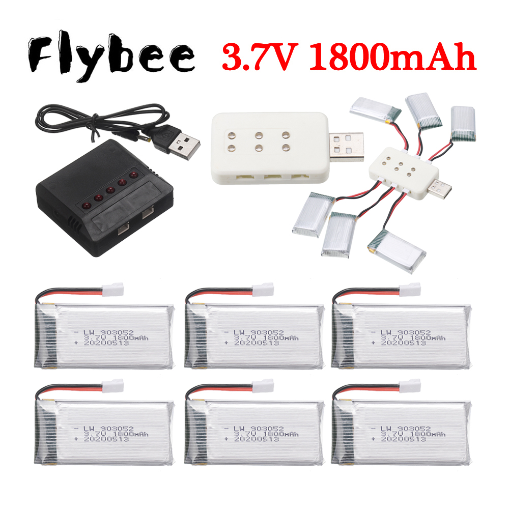 3.7V 1800mAh lipo Battery/char - огляд і ціна Drone Charger