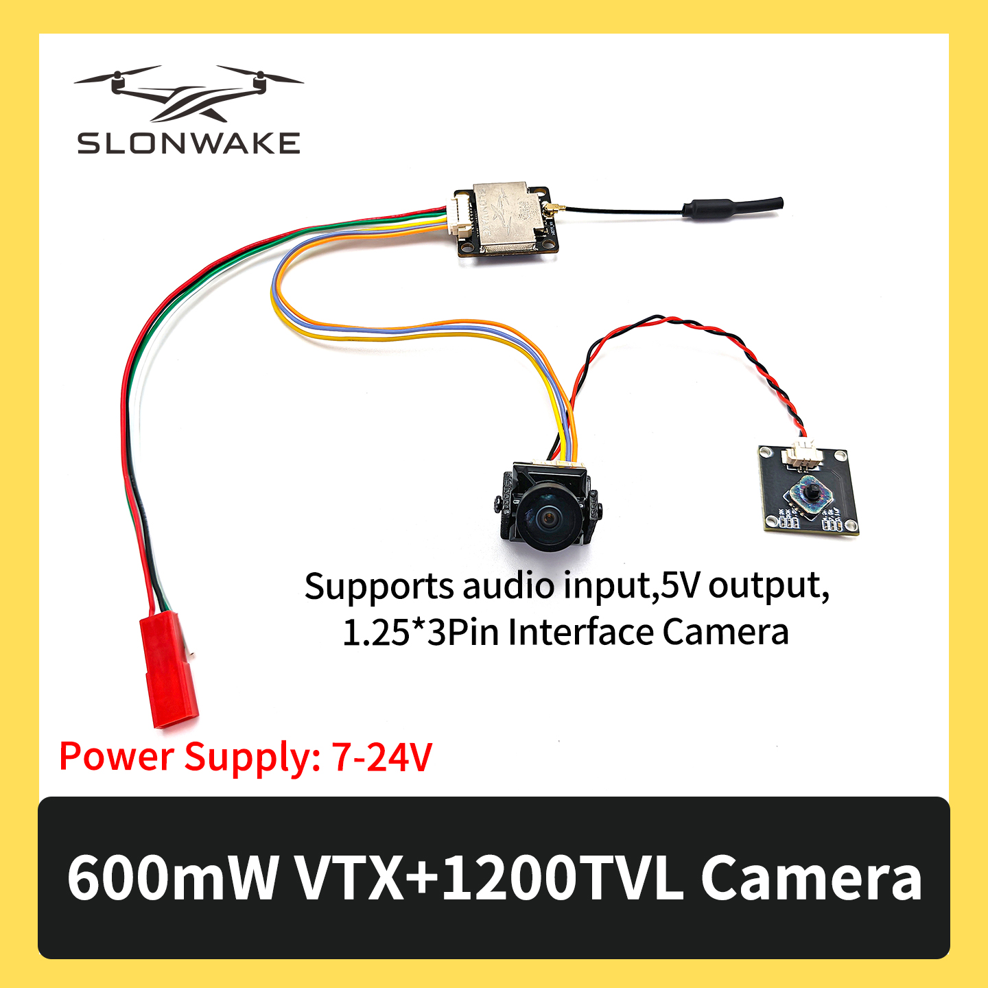 SLONWAKE 5.8G 600mW 7-24V FPV  - огляд і ціна Drone Frame
