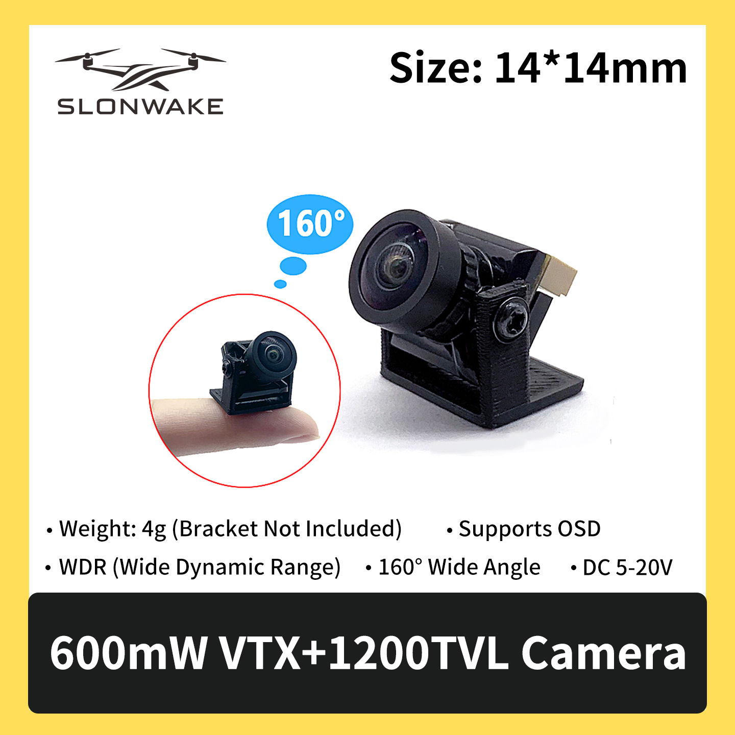 SLONWAKE 5.8G 600mW 7-24V FPV  - огляд і ціна Drone Frame