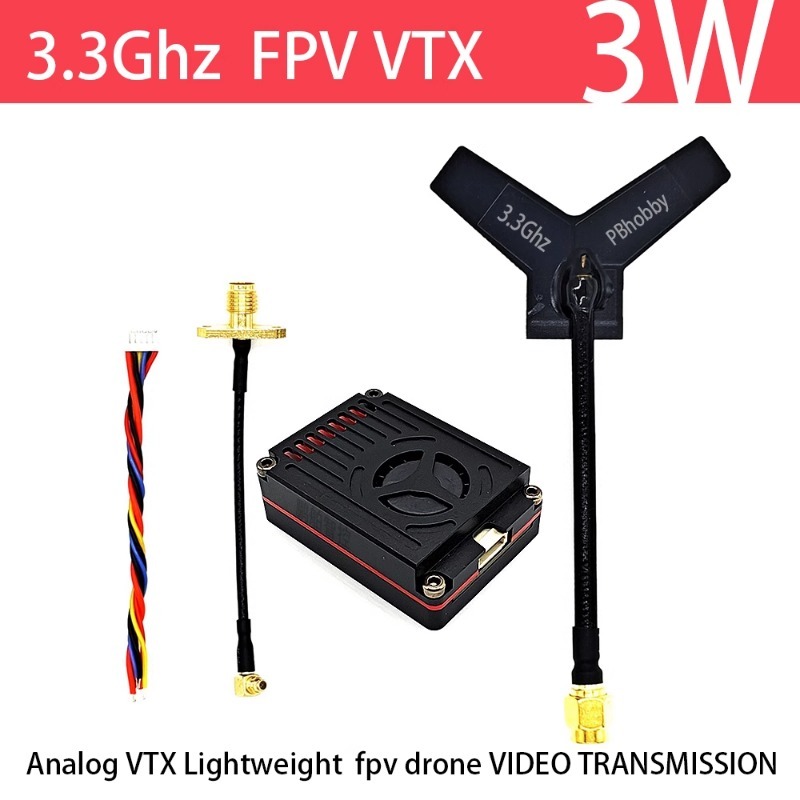 3.3GHz FPV VTX/VRX  3W Analog  - огляд і ціна Drone Transmitter