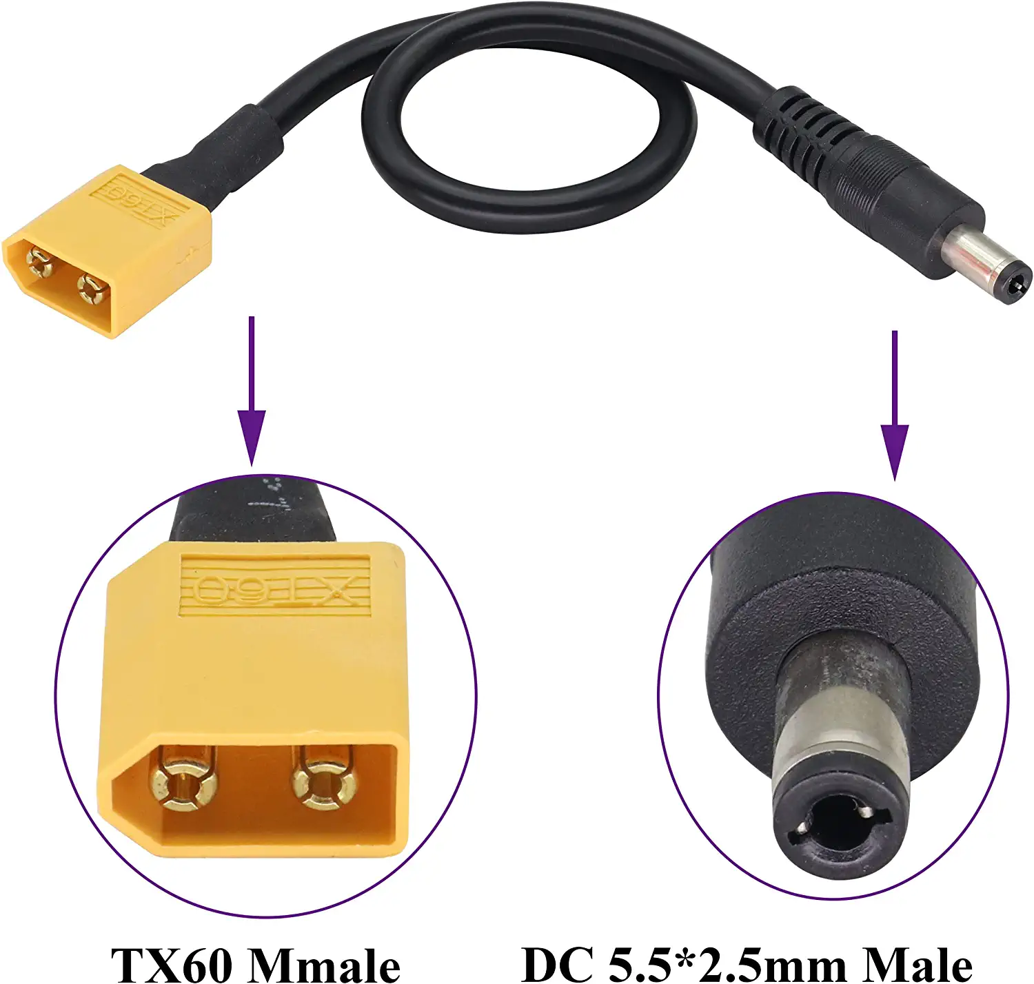 XT60 Adapter Cable XT60 Male t - огляд і ціна Drone Compass
