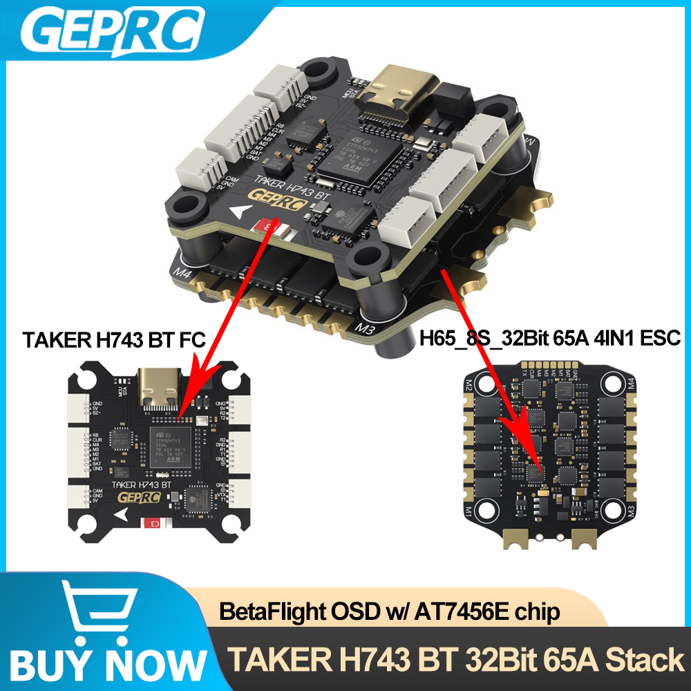 GEPRC TAKER H743 BT 32Bit 65A  - огляд і ціна Drone Esc