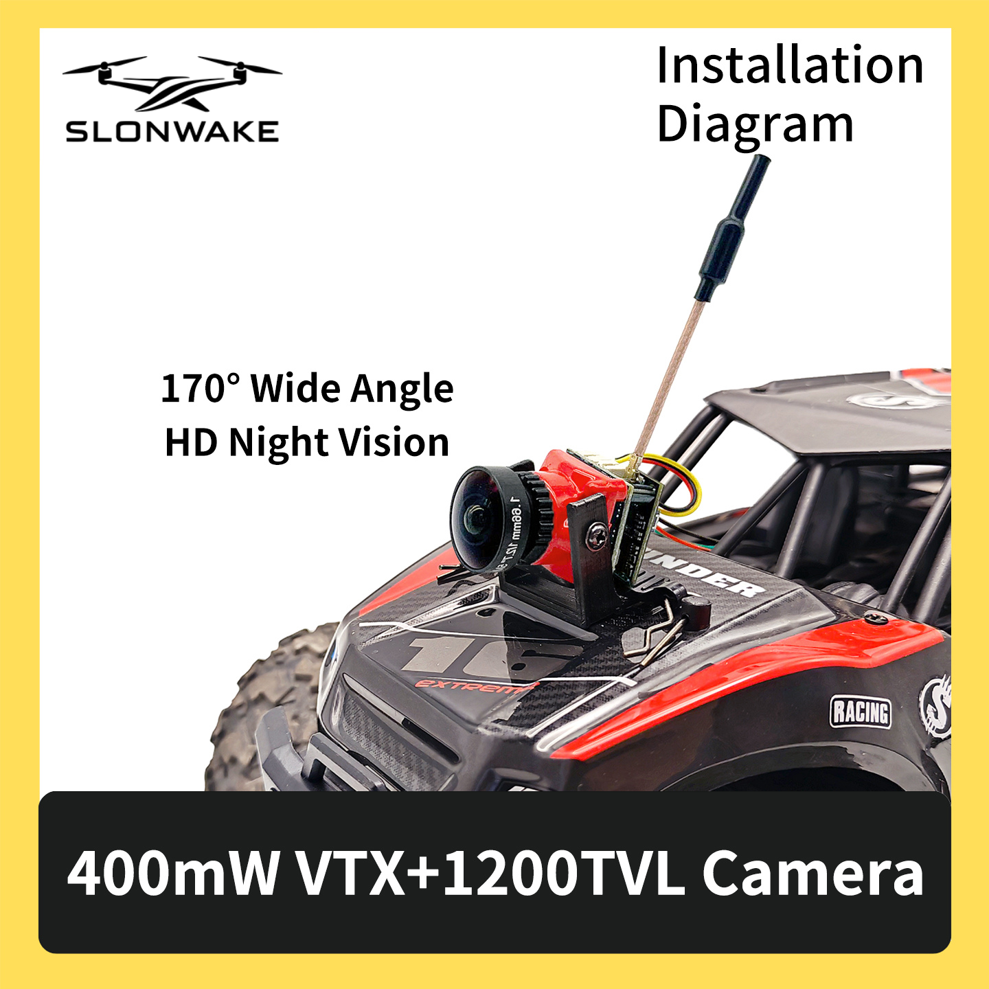 SLONWAKE 5.8G 48CH FPV 400mw V - огляд і ціна Drone Frame